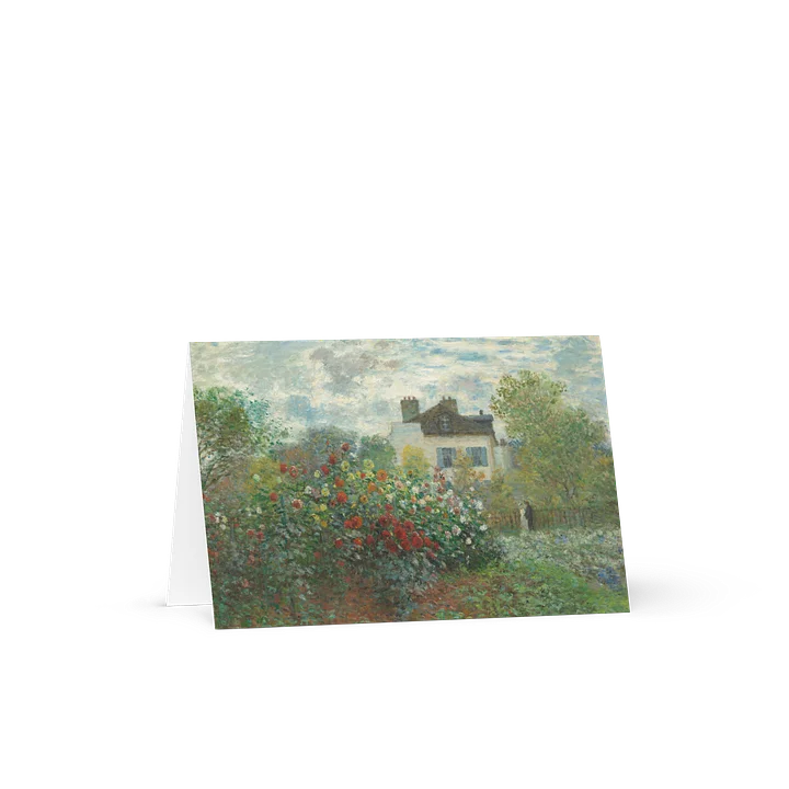 The Artist's Garden in Argenteuil (A Corner of the Garden with Dahlias) Greeting Card product image (2)