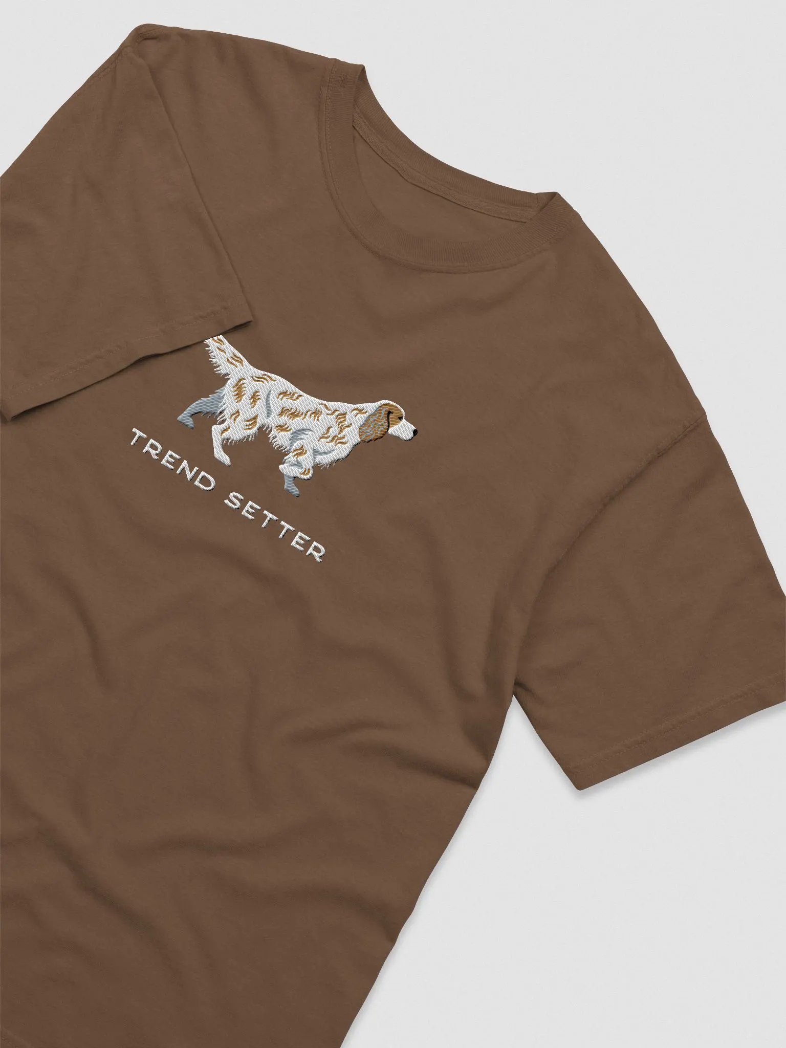 Trend Setter T-Shirt(Embroidered) of an English Setter(Brown) product image (6)