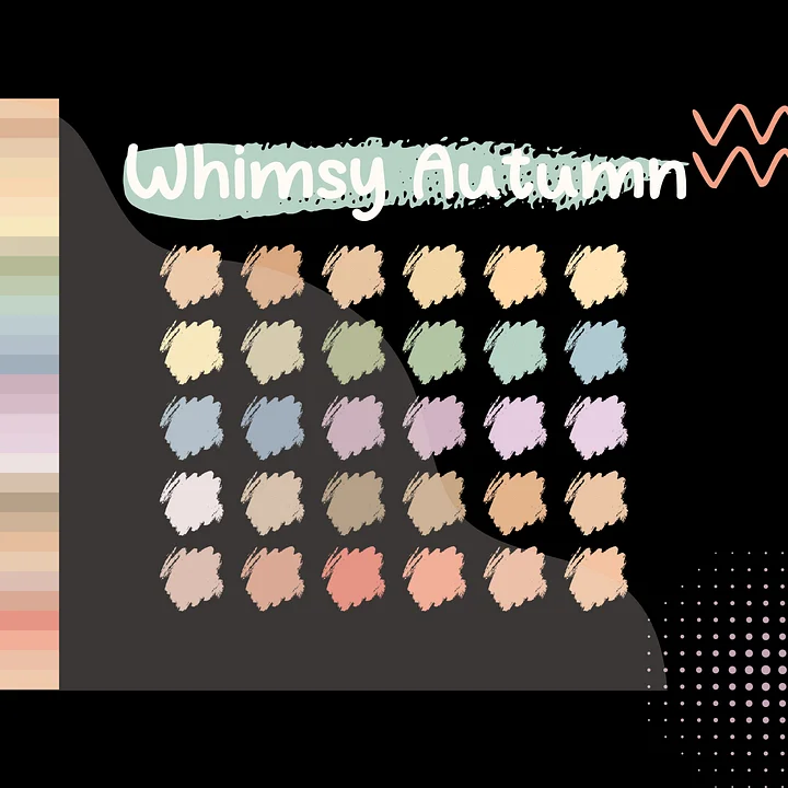 Whimsy Autumn Procreate Color Palette with HEX Codes ★ DIGITAL ★ product image (2)
