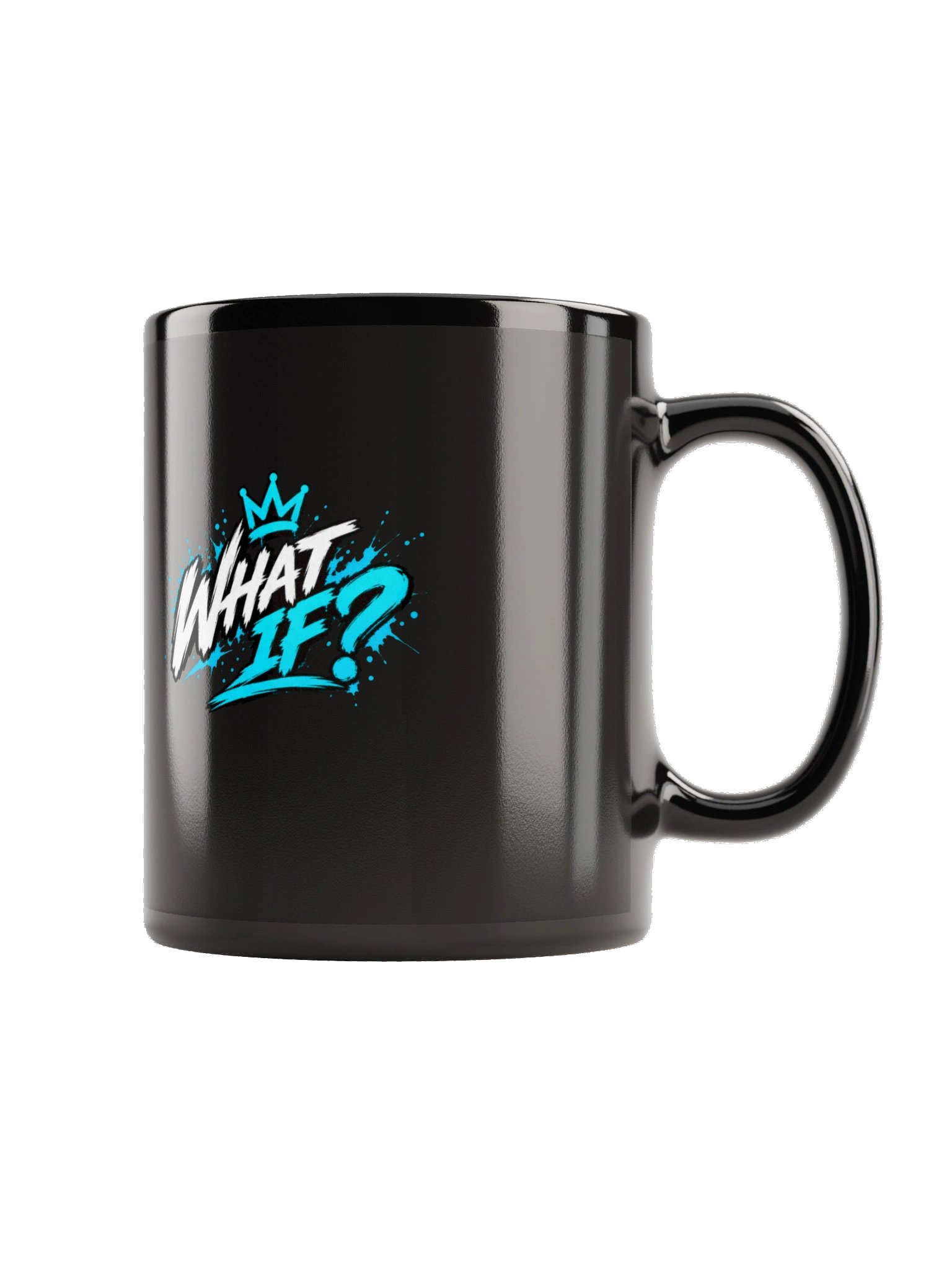WHAT IF? Black Glossy Mug product image (6)