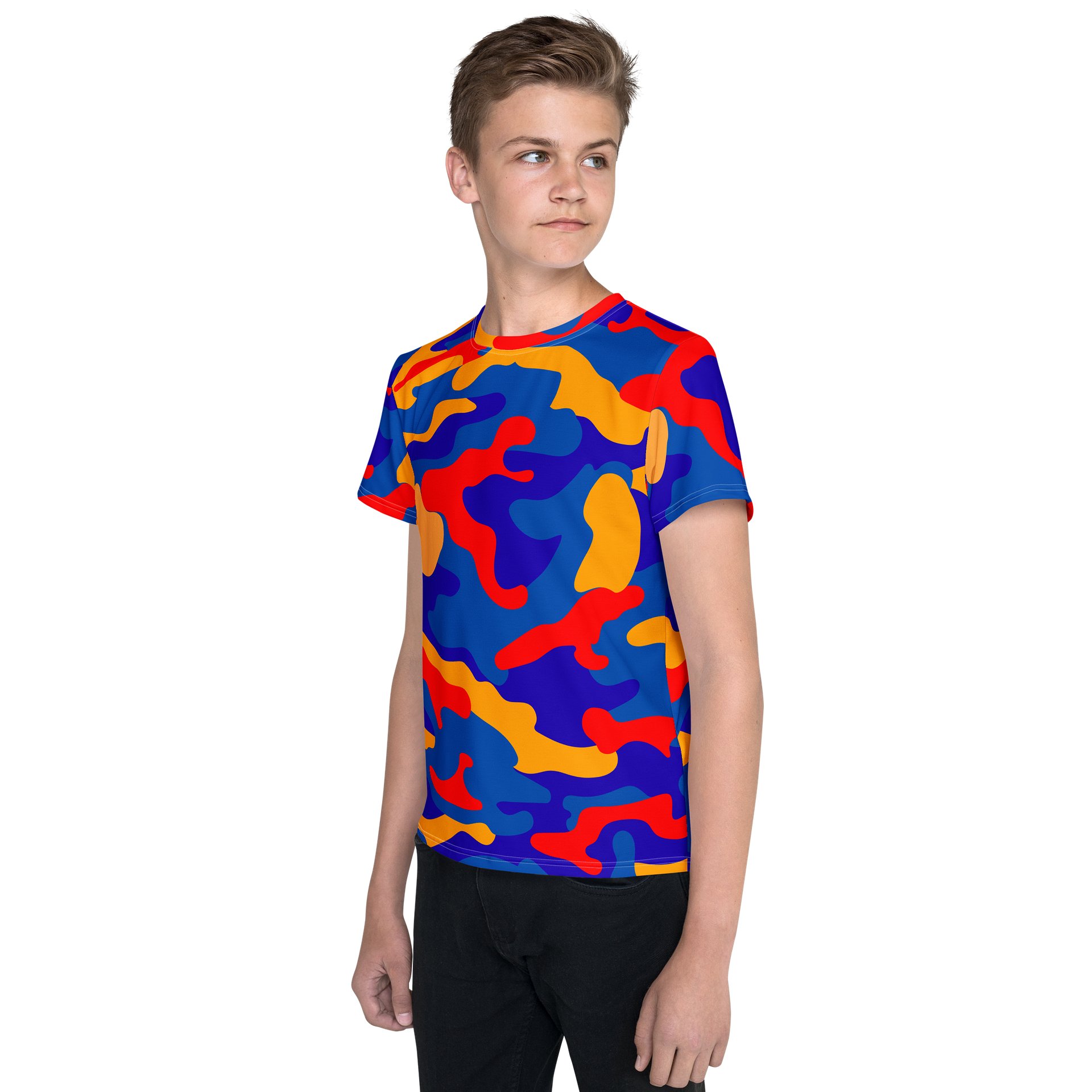 Kids Camo T-Shirt – Bold Multi-Color Graphic Tee product image (3)