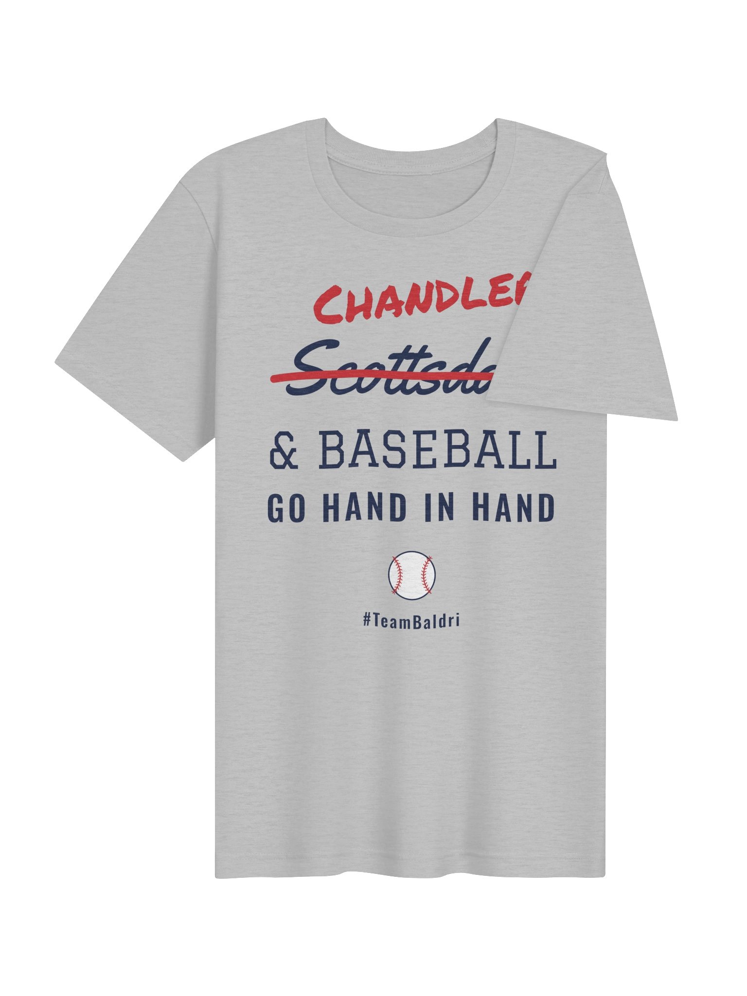 Chandler & Baseball Tee - White/Cream/Gray product image (10)