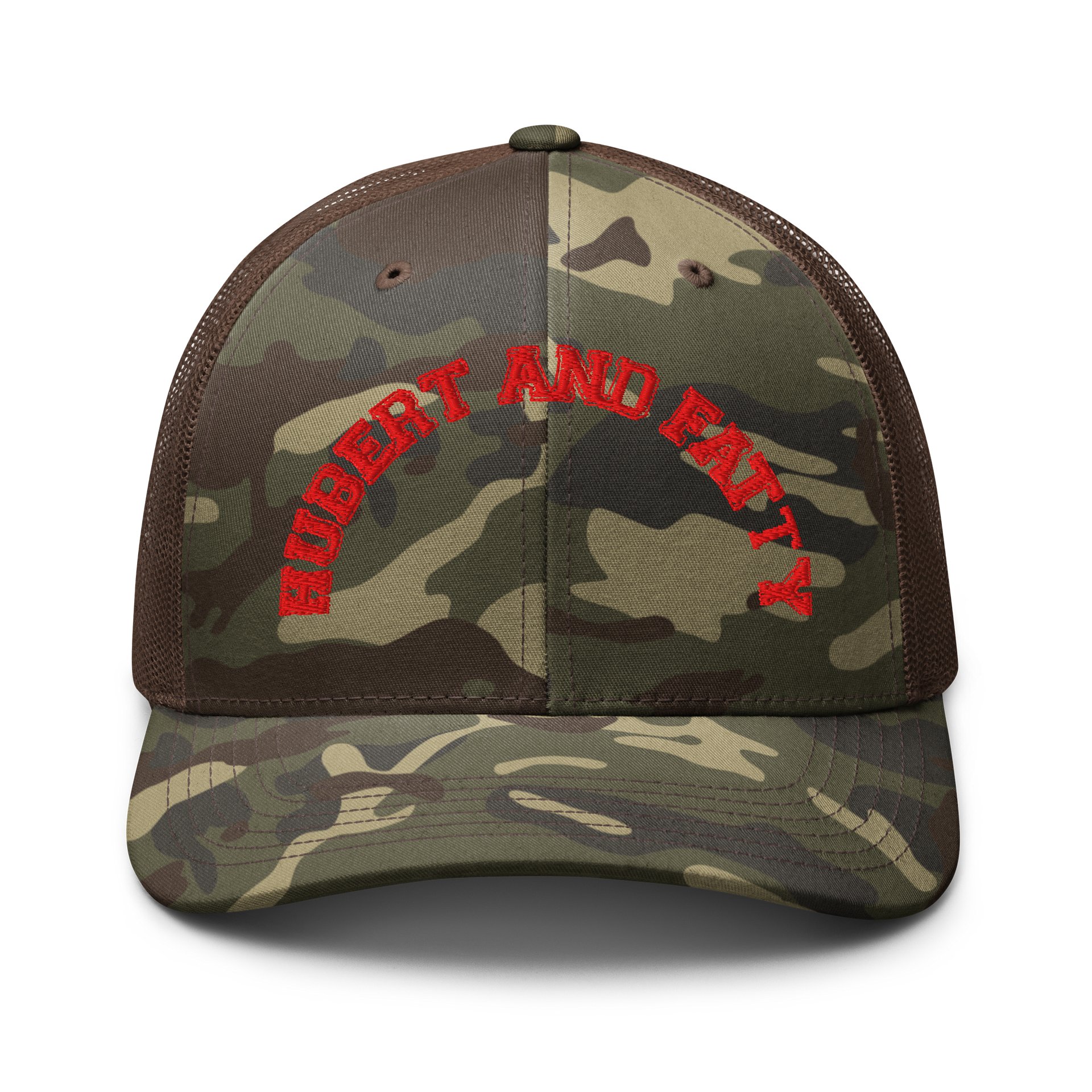 hubert and fatty embroidered camo hat product image (1)