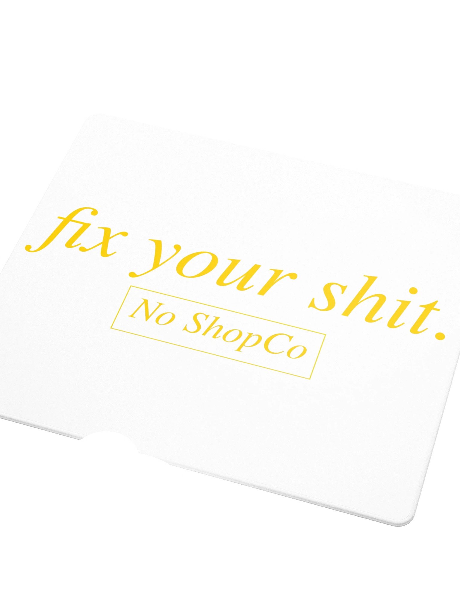 No ShopCo Gaming Mouse Pad - Yellow on White product image (3)