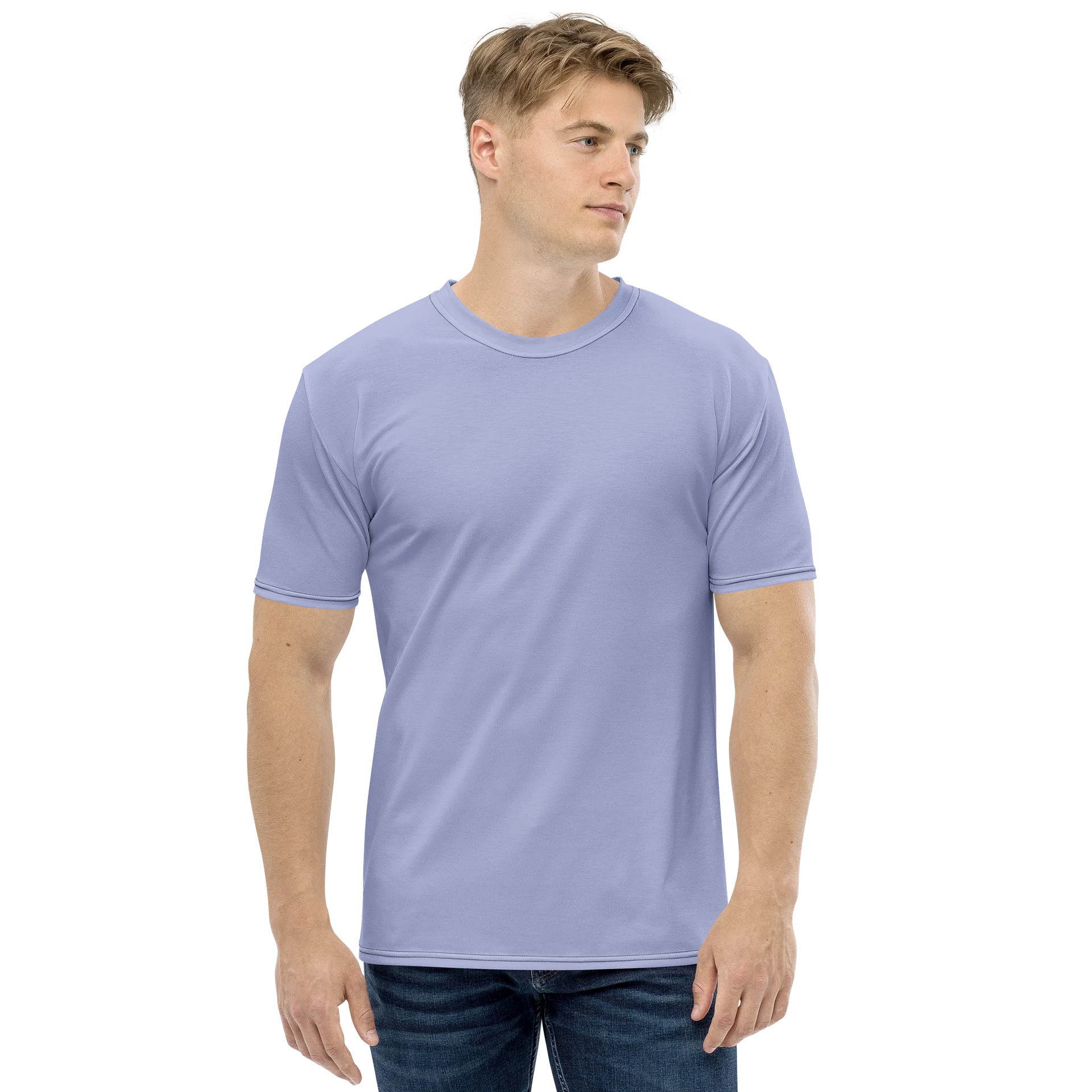 Lavender Minimalist All-Over Print Crew Neck Tee product image (2)