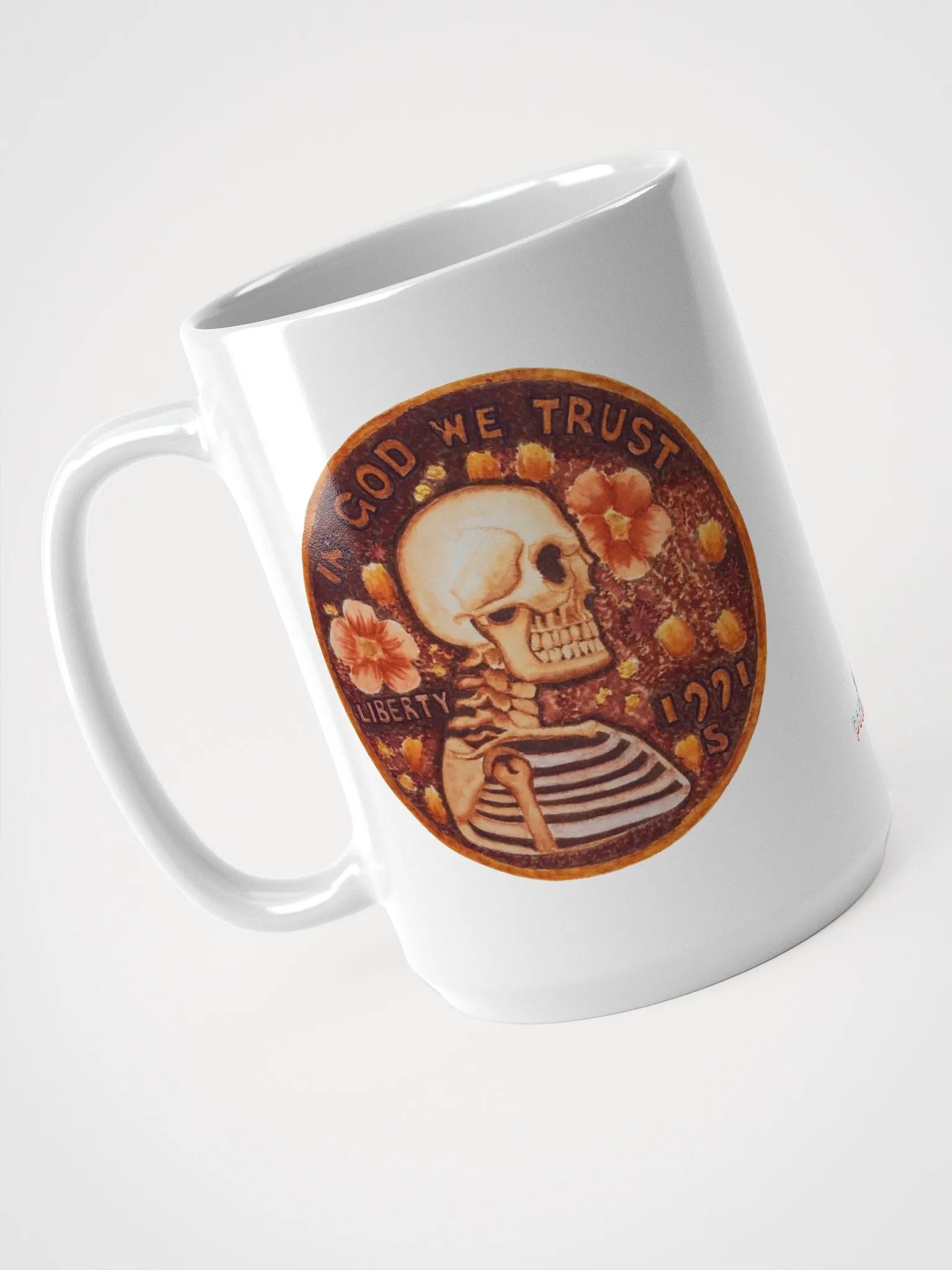PRETTY PENNY white glossy mug product image (1)