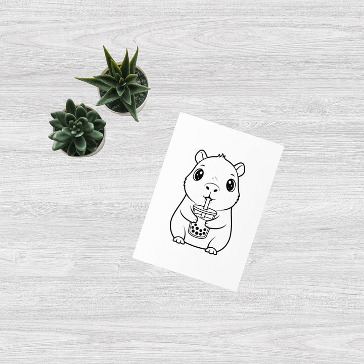 Capybara Greeting Card Blank Inside Gift for Animal Lovers product image (2)