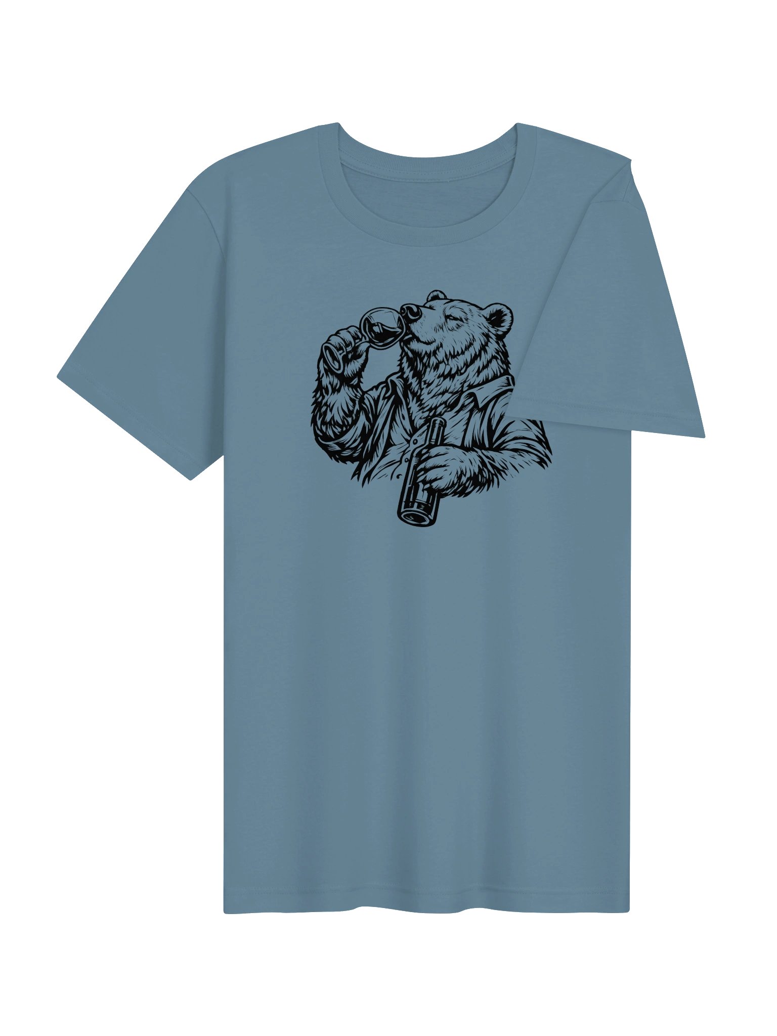 Wine Drinking Bear Vintage Bear Illustration product image (36)