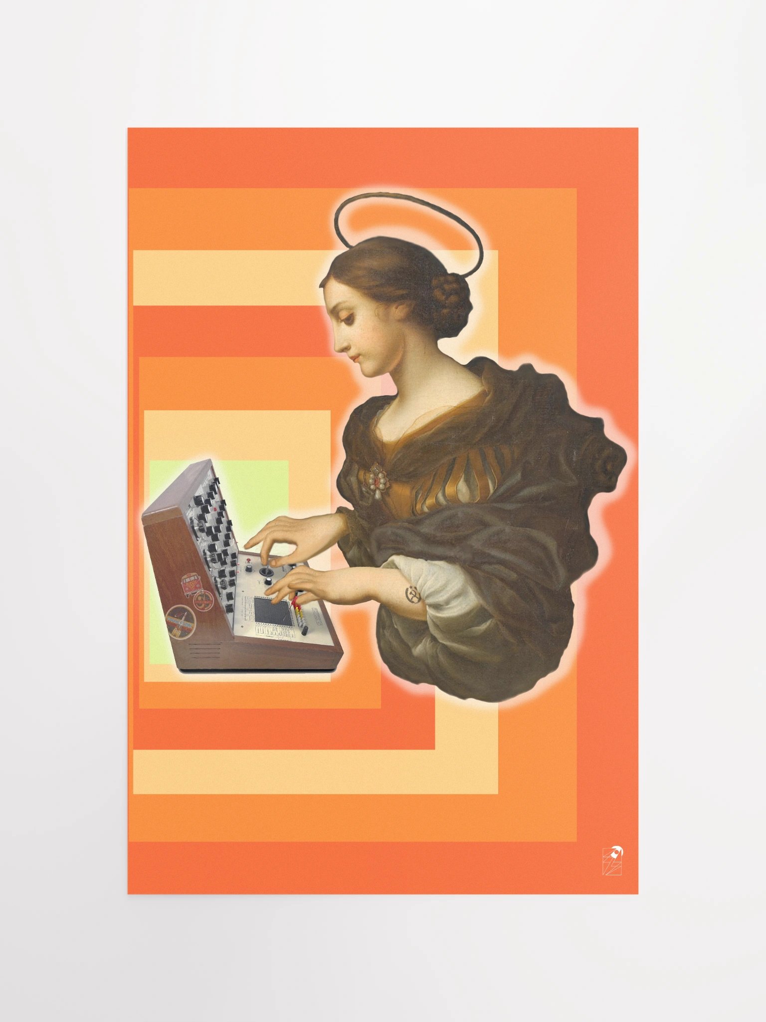 St Synthi Cecilia, The Putney (VCS 3) Synthi classic synth Tribute, Techno EDM Matte Paper Poster product image (4)