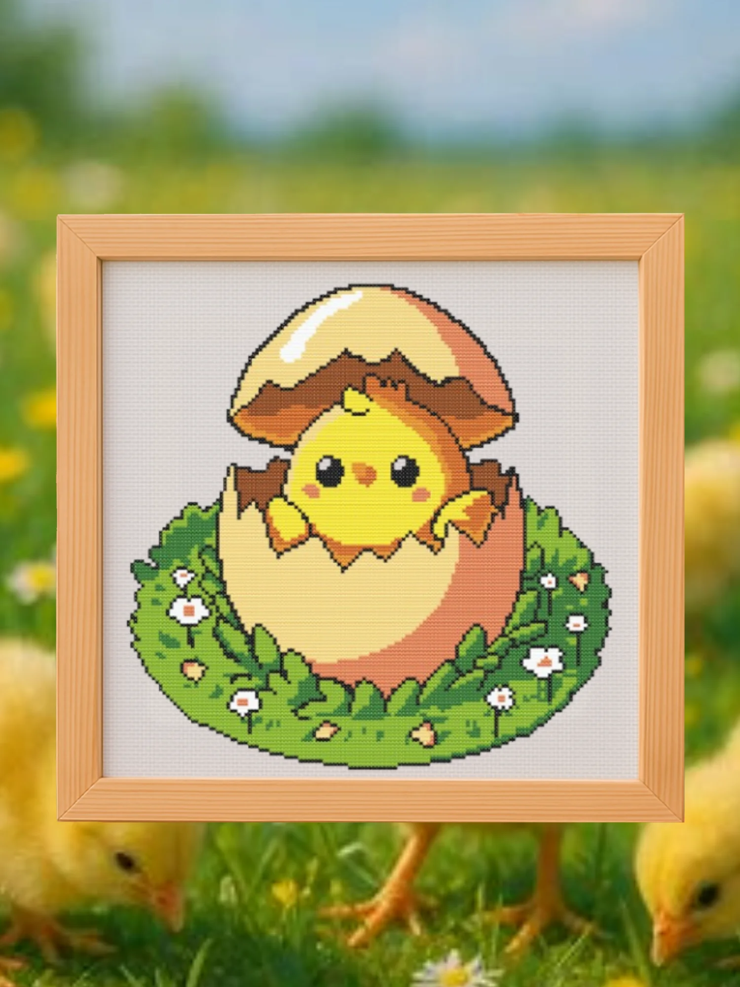 Yellow Chick Cross Stitch Pattern product image (1)