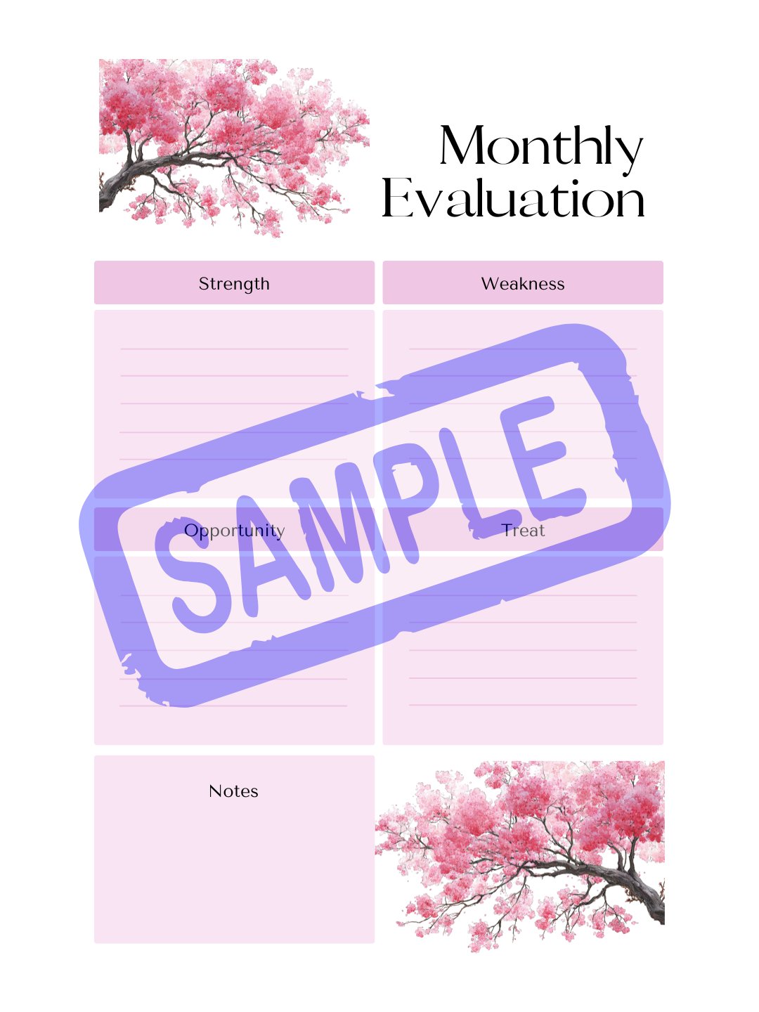 Cherry Blossom Social Media Planner - A5 product image (12)