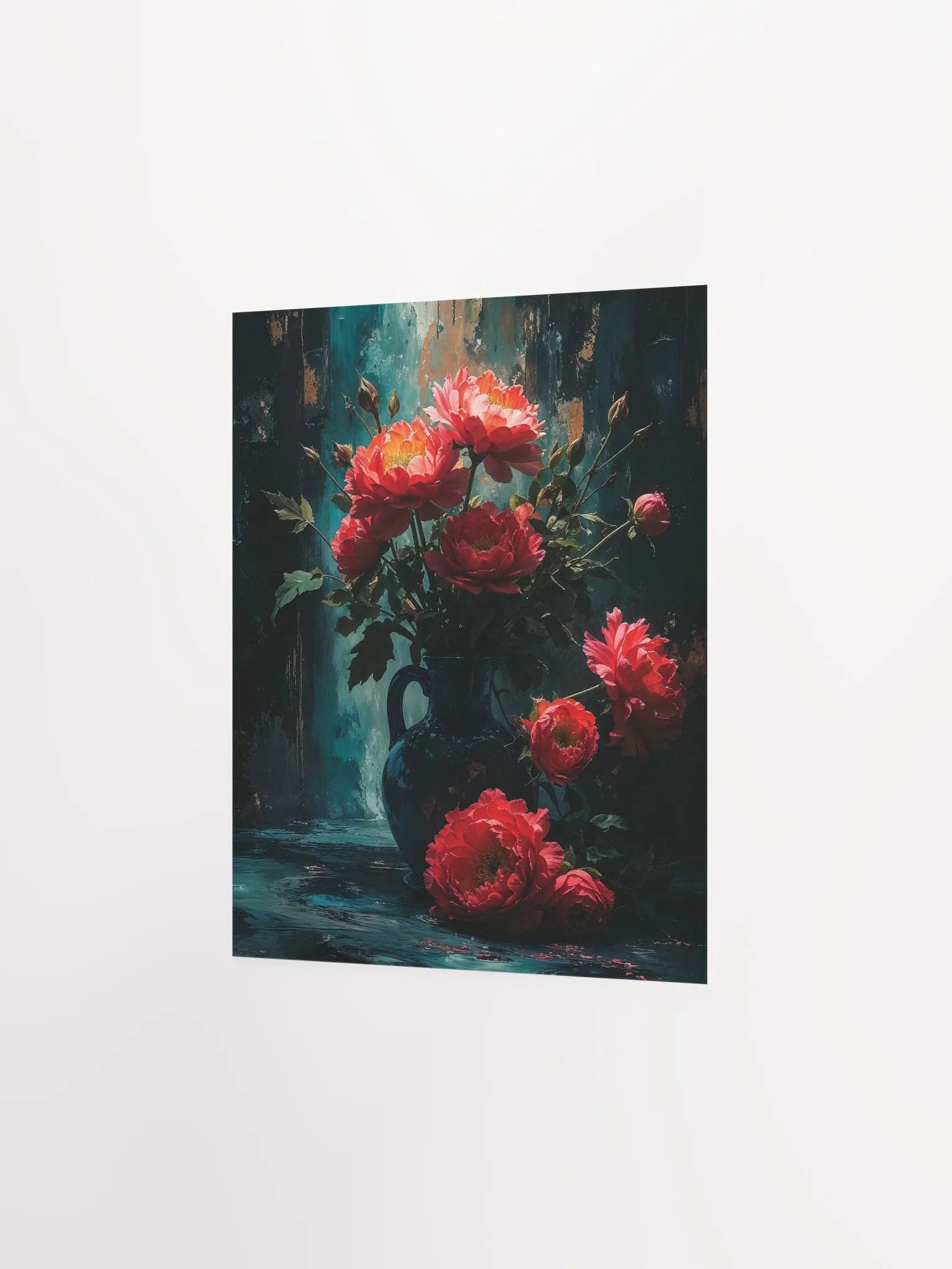 Vibrant Peony Vase Enhanced Matte Poster product image (9)