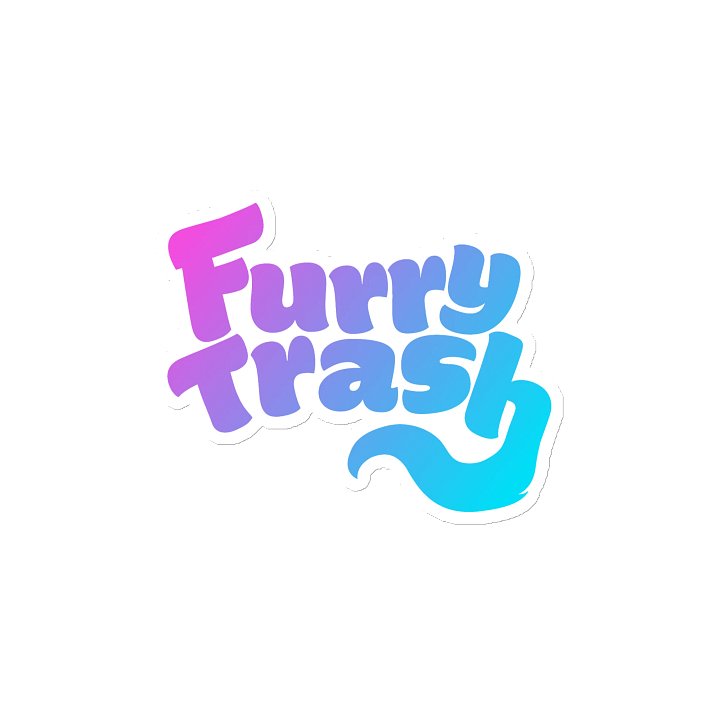 Furry Trash Magnet – Bubble Logo (Twilight Gradient) product image (2)