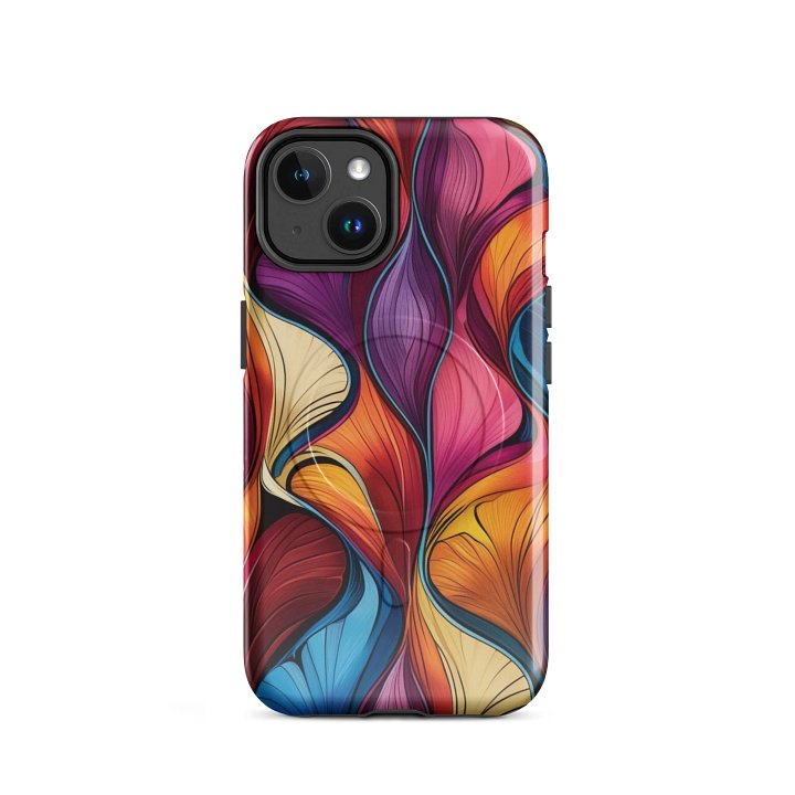 Vibrant Leaf Wave Tough Magnetic MagSafe® iPhone® 14, iPhone 15, iPhone 16, iPhone 17, Pro, Pro Max, Plus Cases. product image (2)