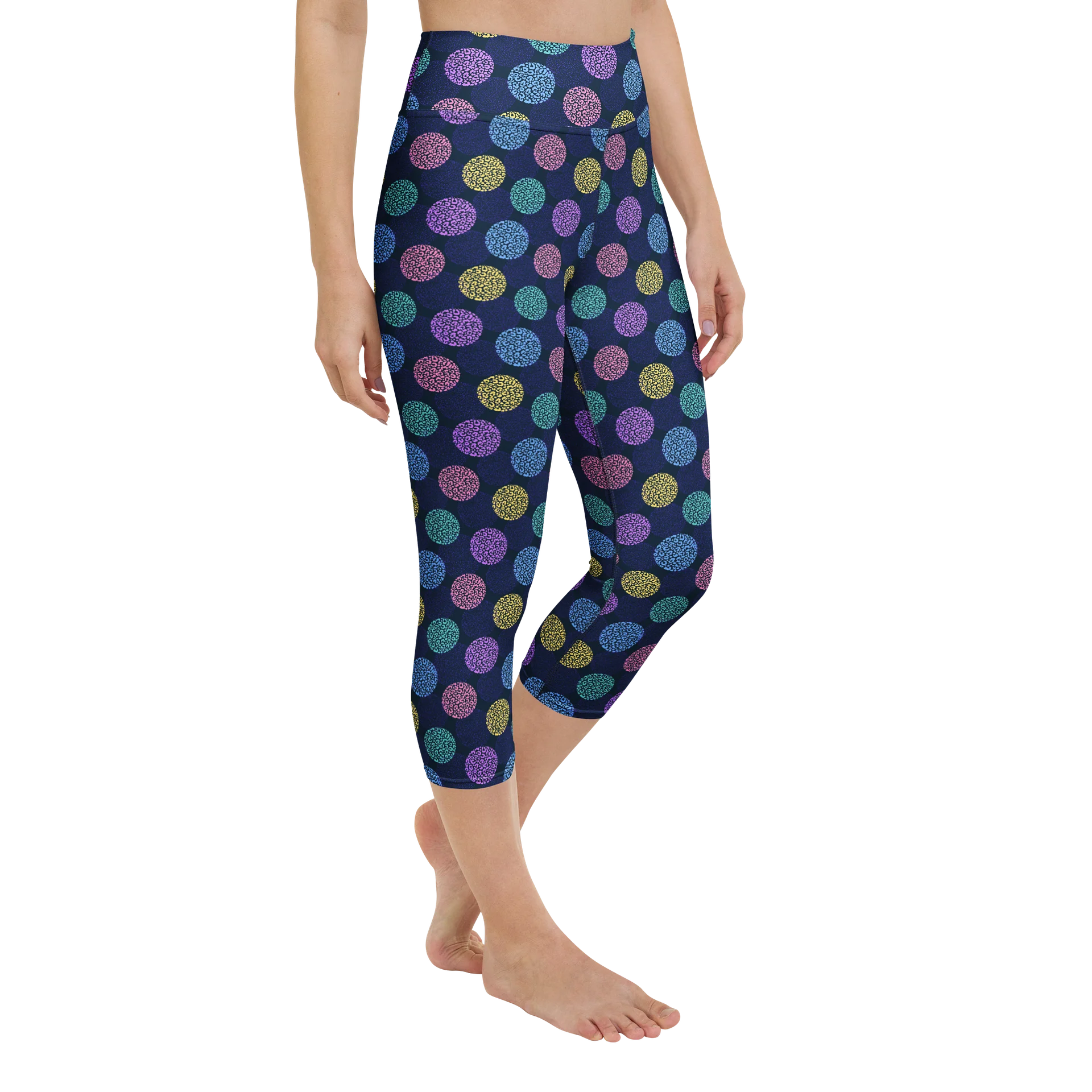 Colorful Leopard Print Yoga Capri Leggings product image (2)