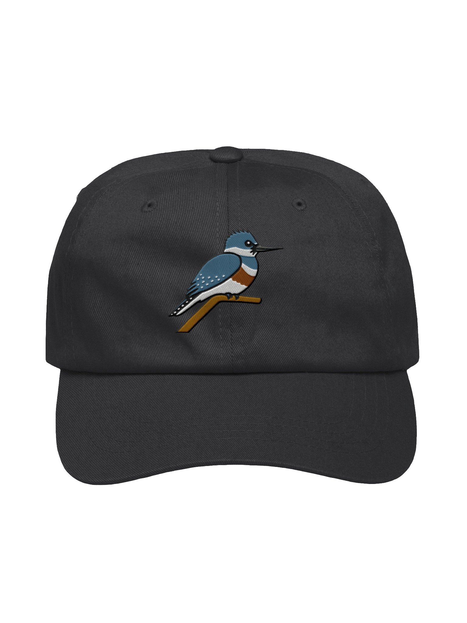 Belted Kingfisher Hen Embroidered Hat | Female Kingfisher Dad Cap | Bird Lover Gift product image (1)