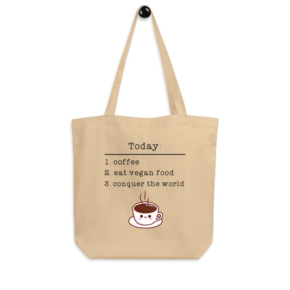 “Vegan Conquers the World” Organic Tote Bag product image (2)