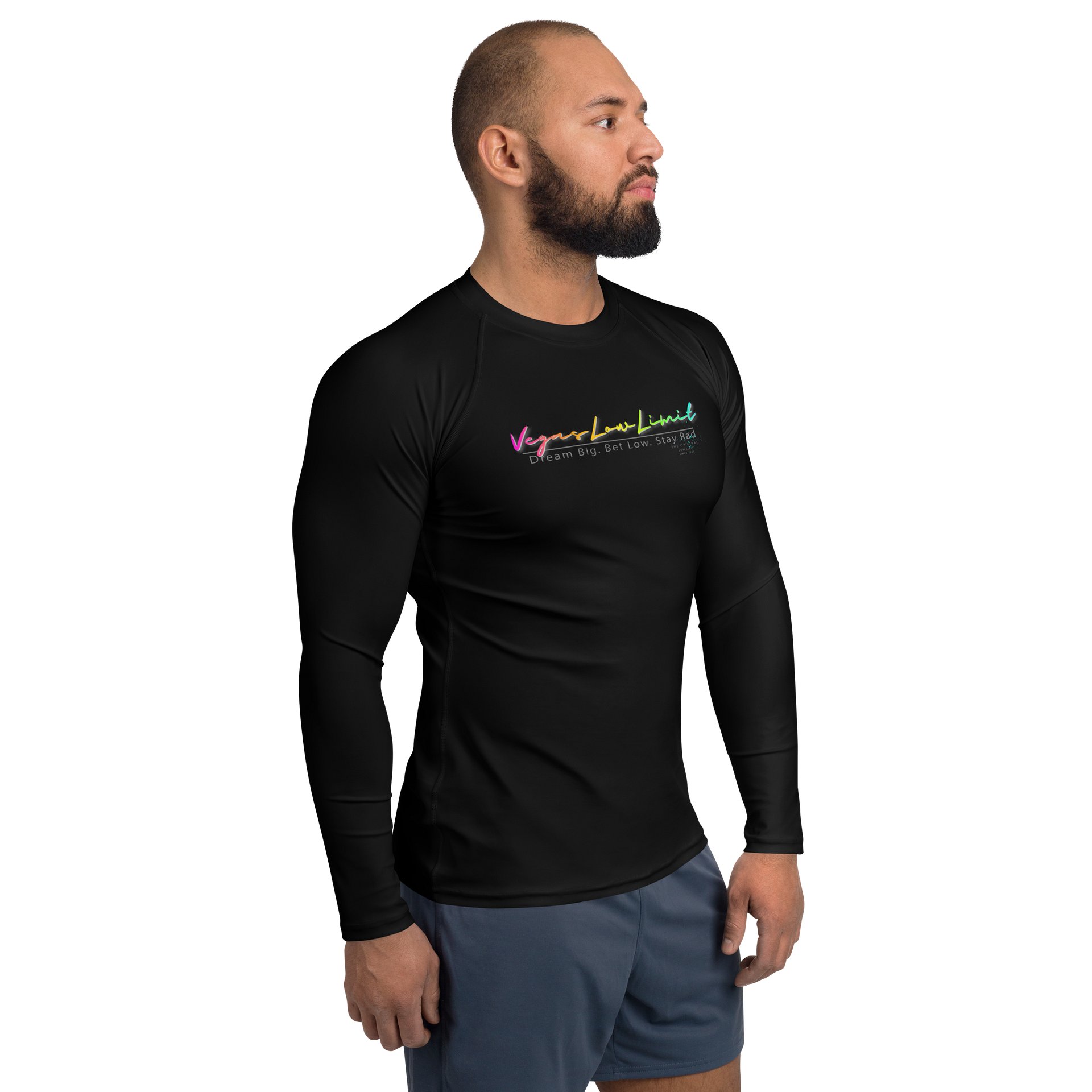 Vegas Low Limit Men's Rash Guard - Black product image (4)