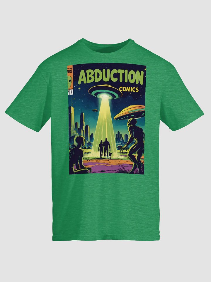 1970s Sci-Fi Comic T-Shirt – Retro Alien Abduction Art product image (6)