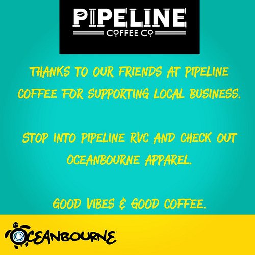 Fantastic coffee and sweet threads. What else do you need?
~~~~~~~~~~~~~~~~~~~~~~~
#pipelinecoffeecompany #oceanbourneapparel...