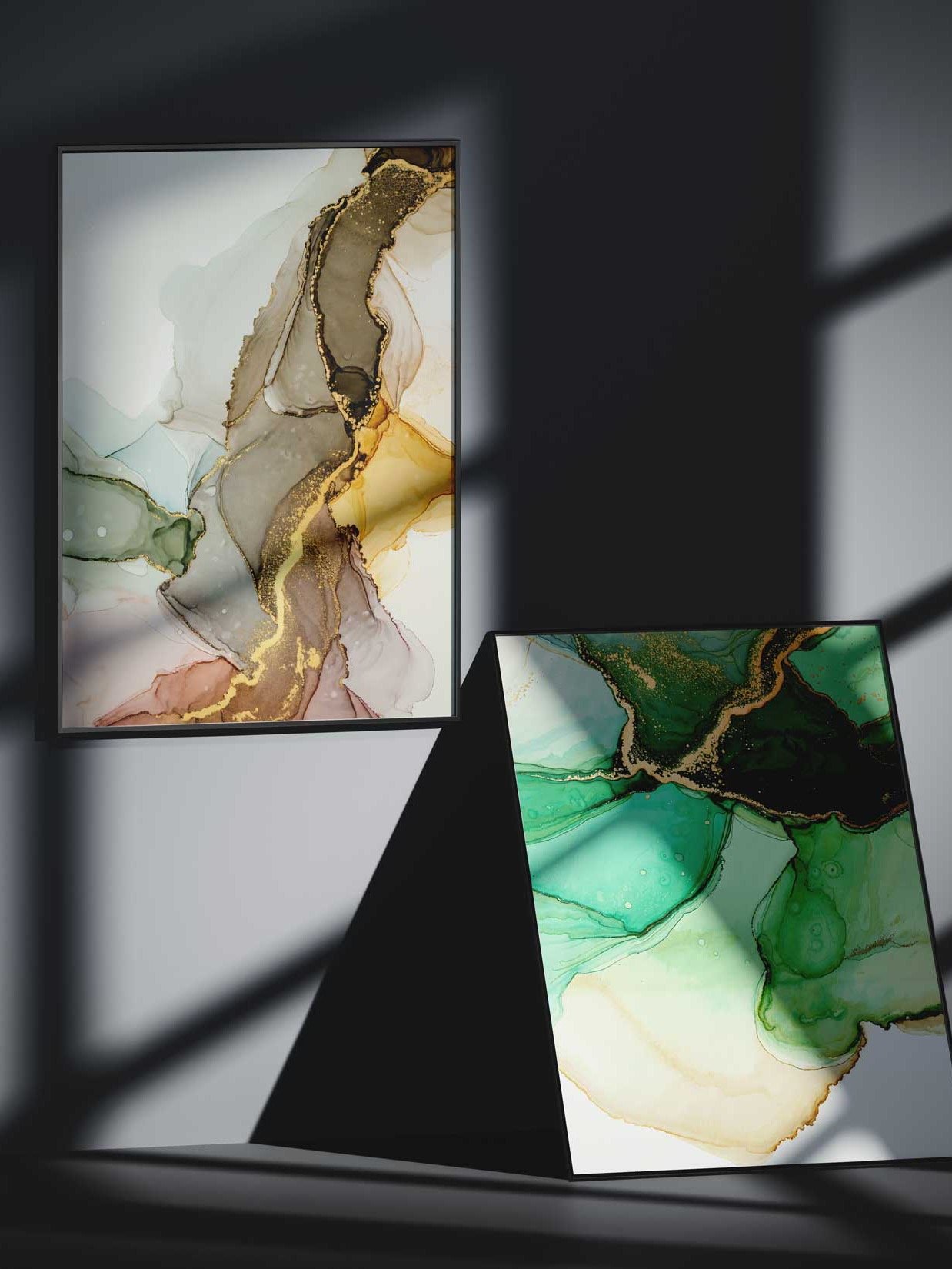 Abstract Watercolors and Gold #0002 product image (2)