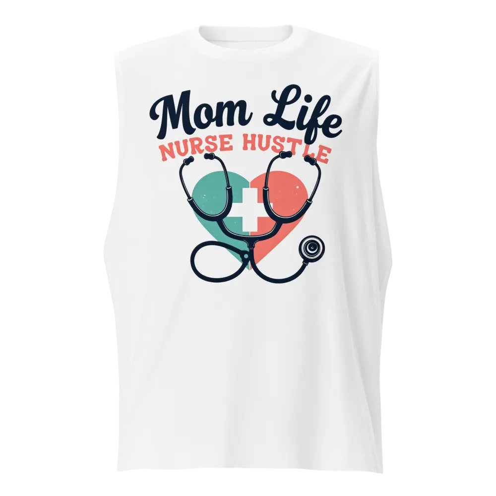 Mom Life Nurse Hustle Heart Muscle Tank product image (1)
