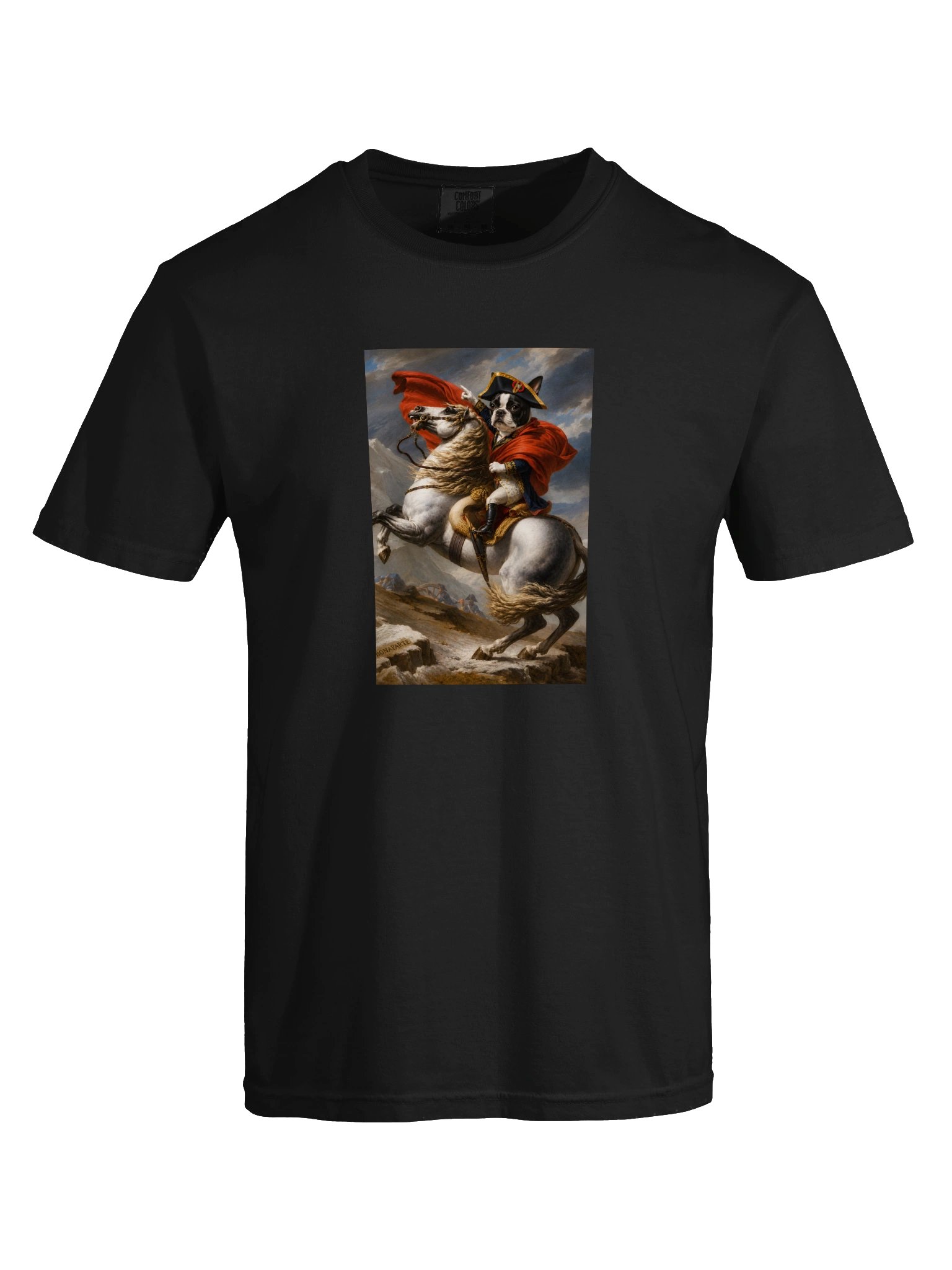 Boston Terrier Napoleon Crossing the Alps T-Shirt product image (4)