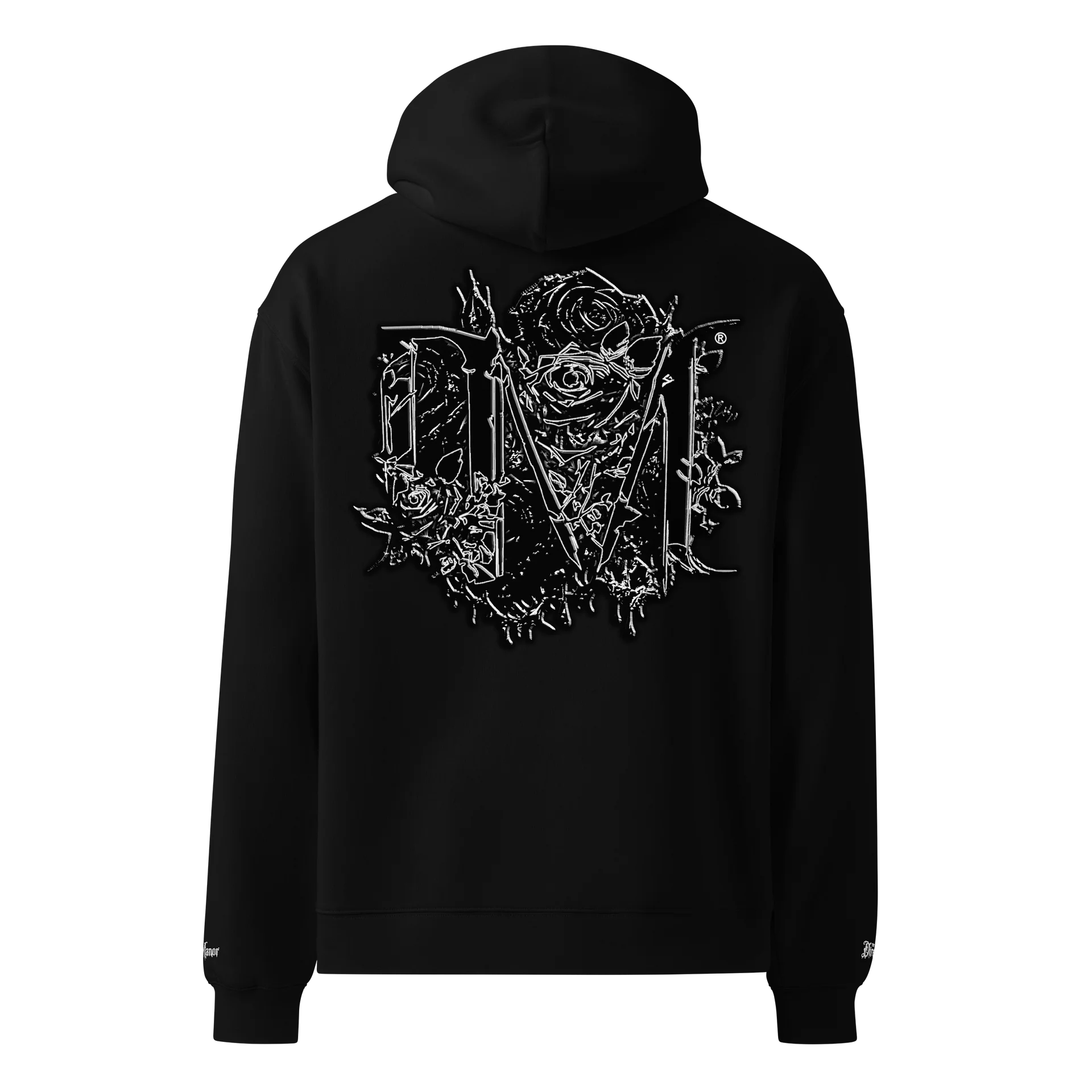 THE DIRE MANOR® FOUNDER HOUSE EMBROIDERED HOODIE — NOIR product image (3)