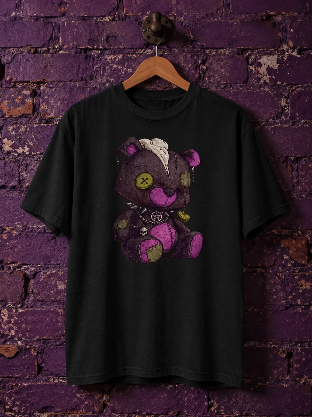 Goth Plush Teddy Oversized Tee product image (1)