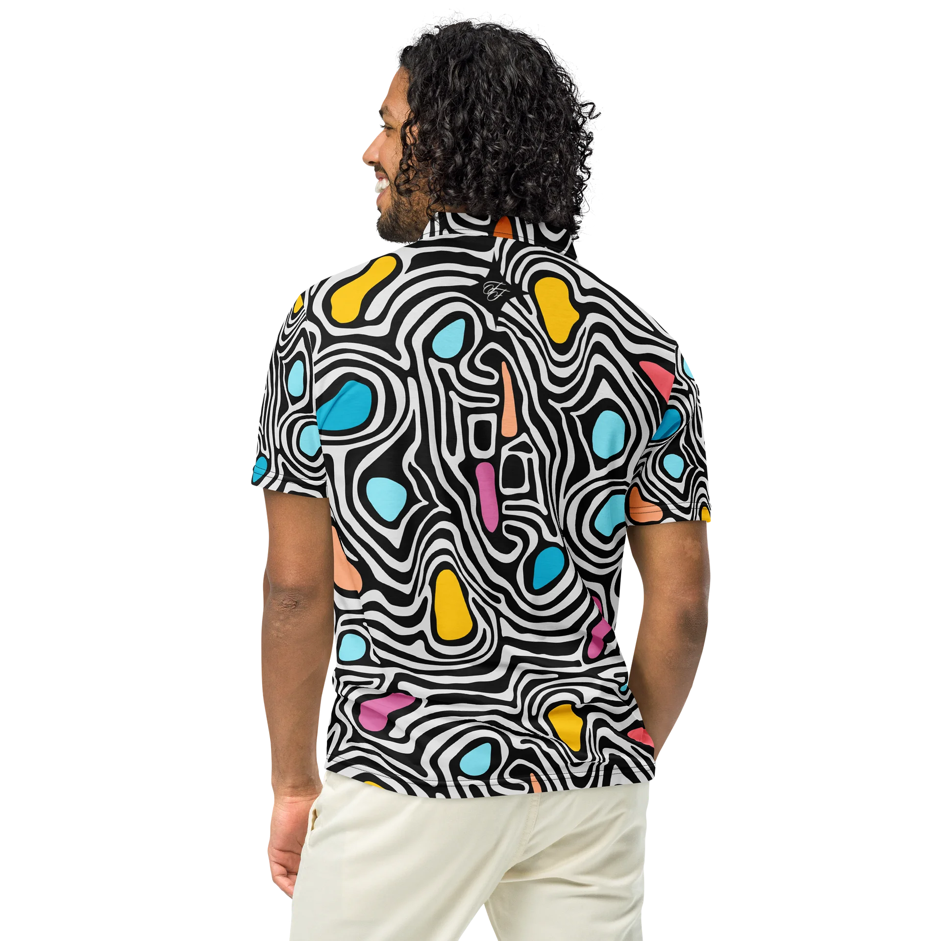 F&F Script Swirls with Color Slim Fit Polo Shirt product image (5)