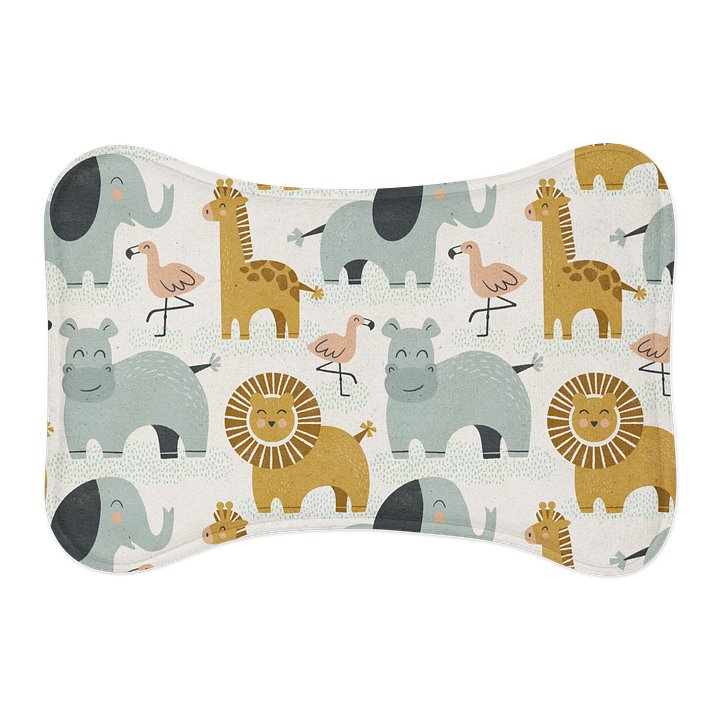 Retro Jungle Animals Pet Feeding Mat product image (1)