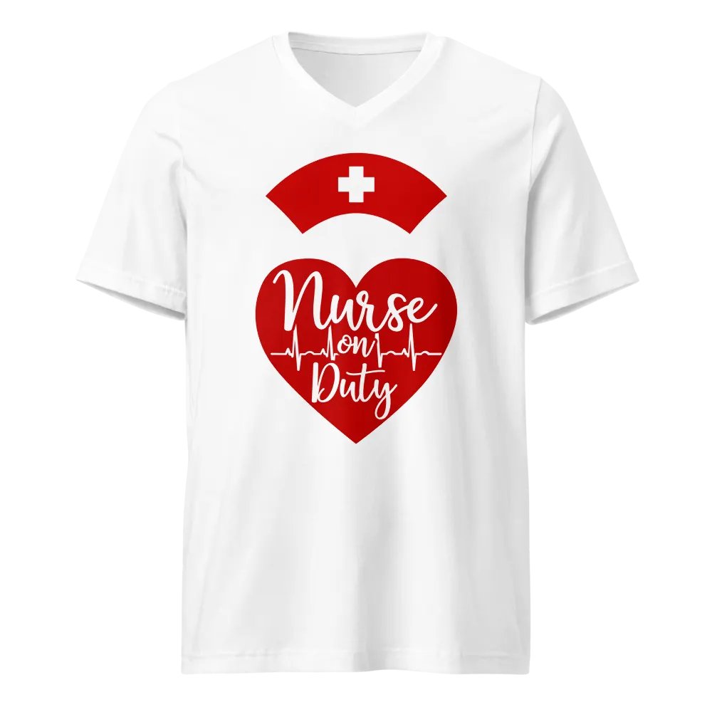 Heartfelt Nurse On Duty V-Neck Tee product image (5)