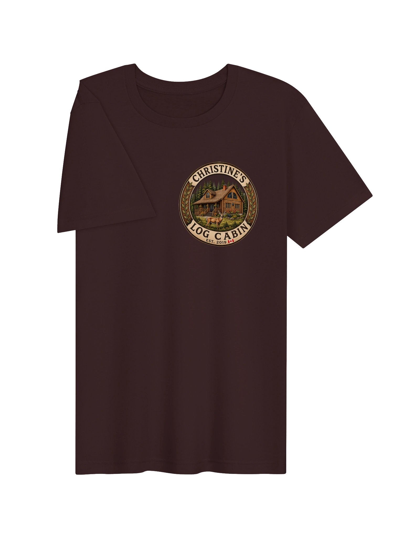 Christine's Log Cabin Premium Cotton T-Shirt | Rustic Logo Tee product image (83)