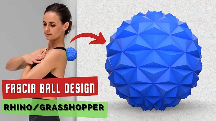 Gym Ball/ Fascia Ball Parametric Design Grasshopper Rhino Files Download product image (2)