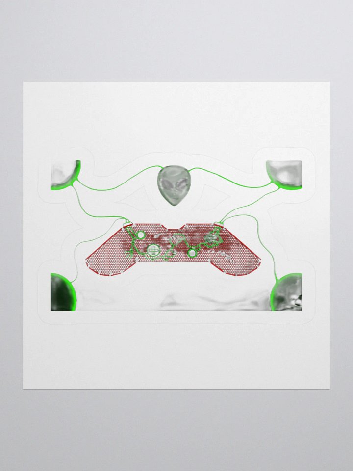 Neon Gaming Controller Kiss Cut Stickers product image (3)