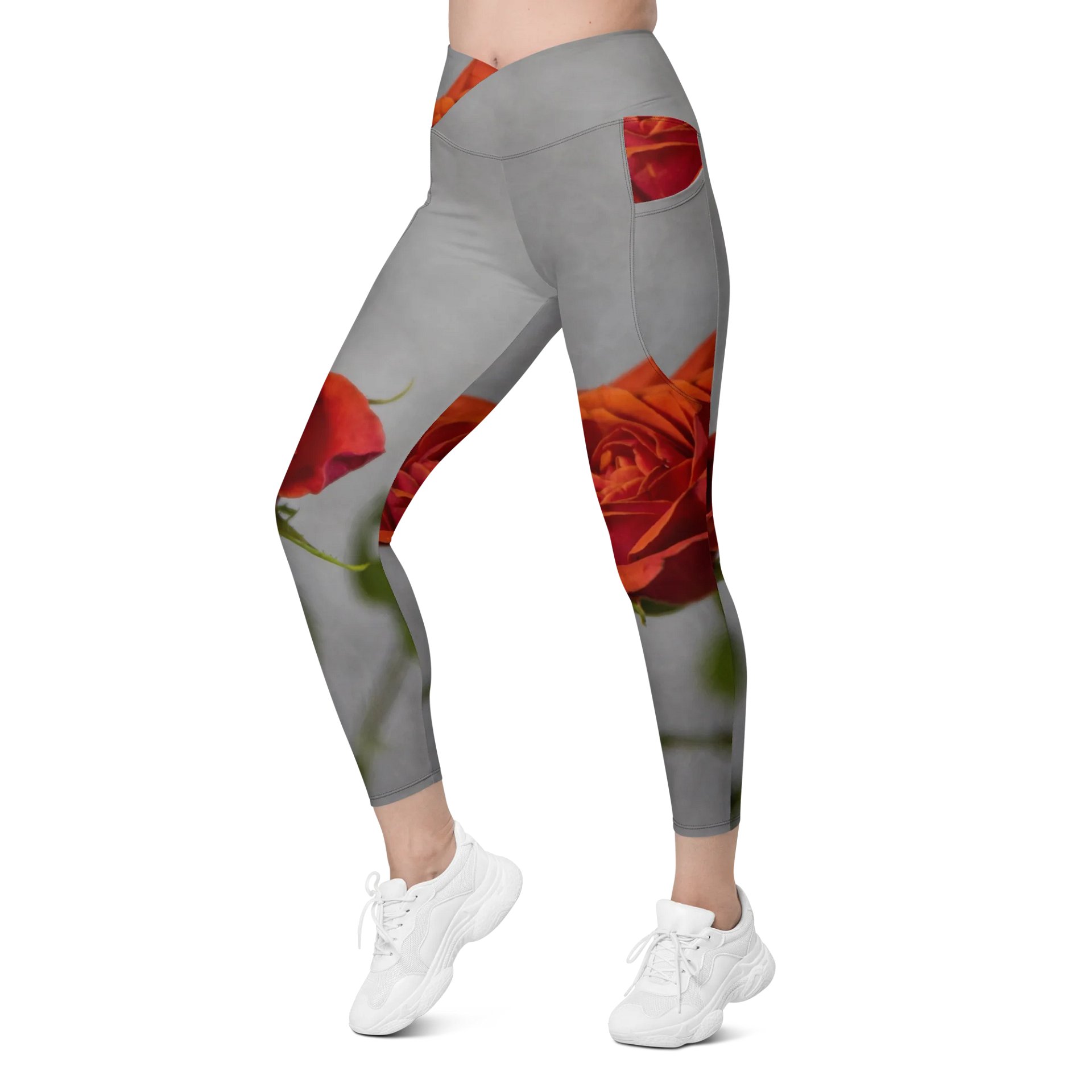 'Love Me' Crossover Leggings with Pockets product image (6)