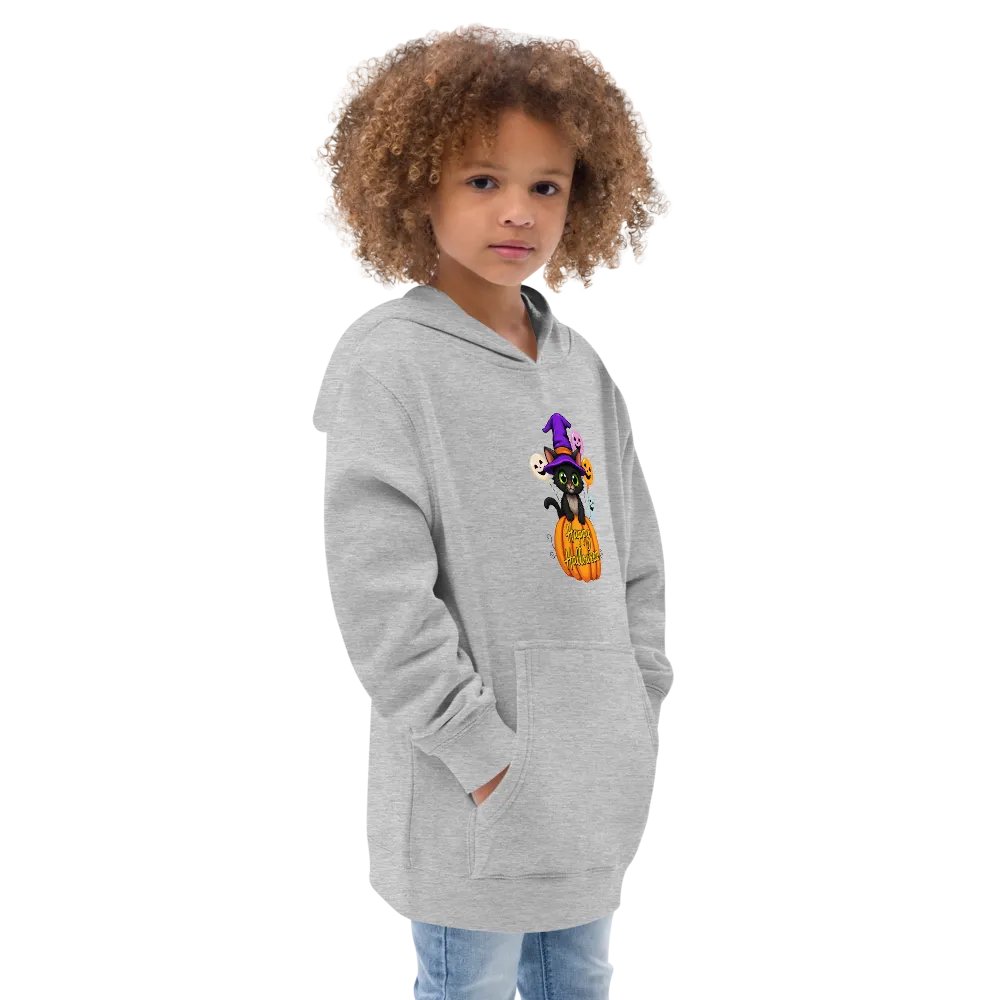 Witchy Sitting Pumpkin Cat Youth Pullover Fleece product image (31)