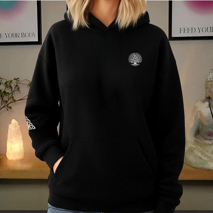 Tree of Life Triquetra Hoodie – As Above So Below Symbolic Design Gildan Classic product image (2)