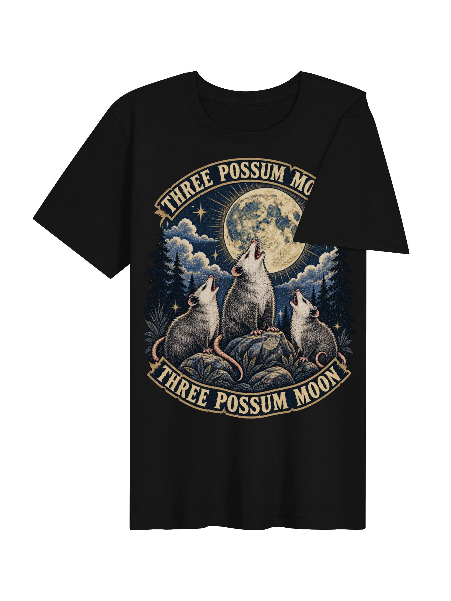 Three Possum Moon — Vintage Howling Possum Graphic Tee product image (26)