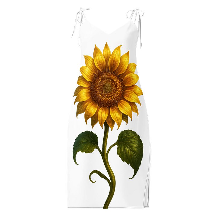 Sunflower Serenade All-Over Print Slip Dress product image (1)