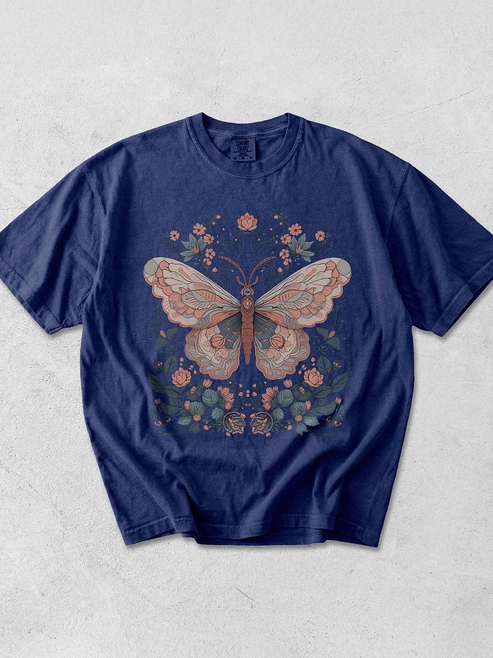 Ornate Butterfly Shirt – Vintage Floral Moth Aesthetic Graphic Tee product image (1)