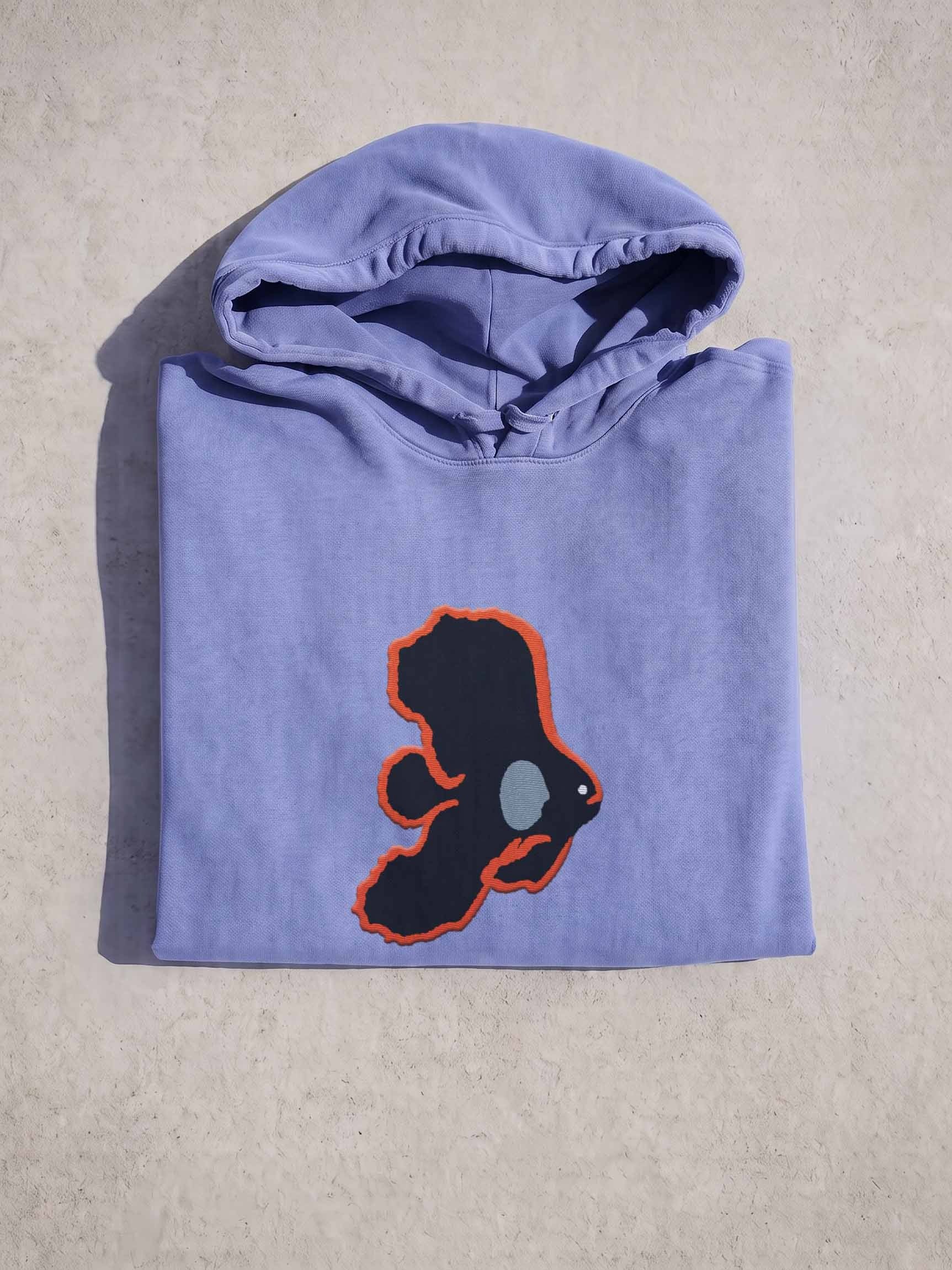 Juvenile Black Batfish Embroidered Hoodie | Platax pinnatus Aquarium Fish Hoodie | Saltwater Reef Apparel product image (1)