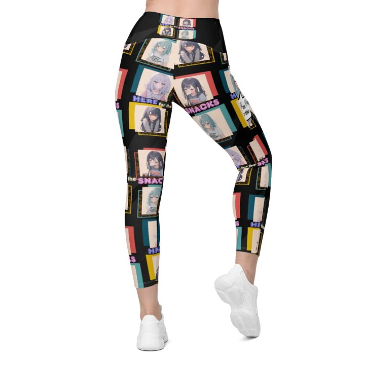 Anime Snack Squad All-Over Crossover Leggings with Pockets product image (2)