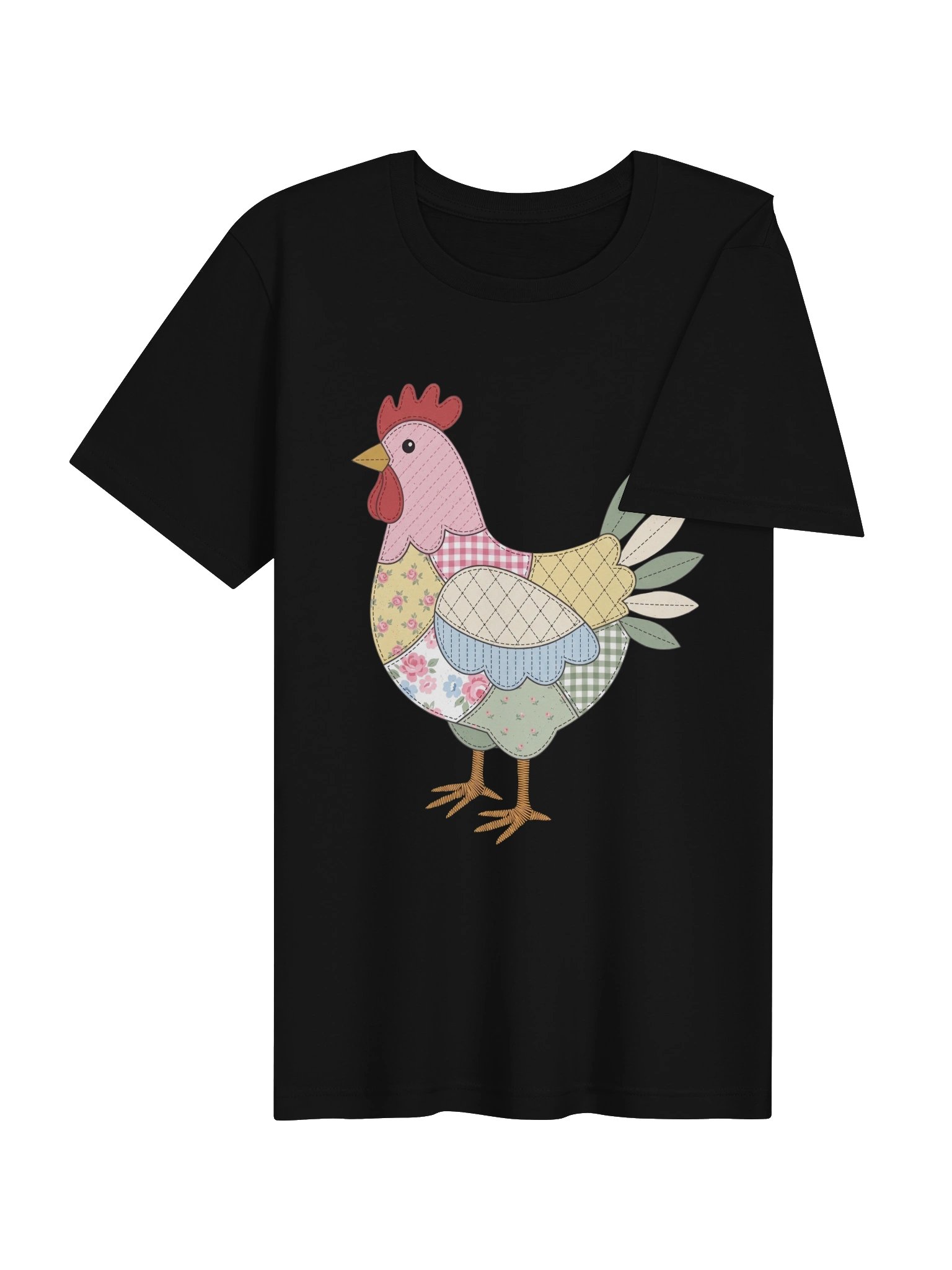 Country Patchwork Chicken tshirt product image (4)