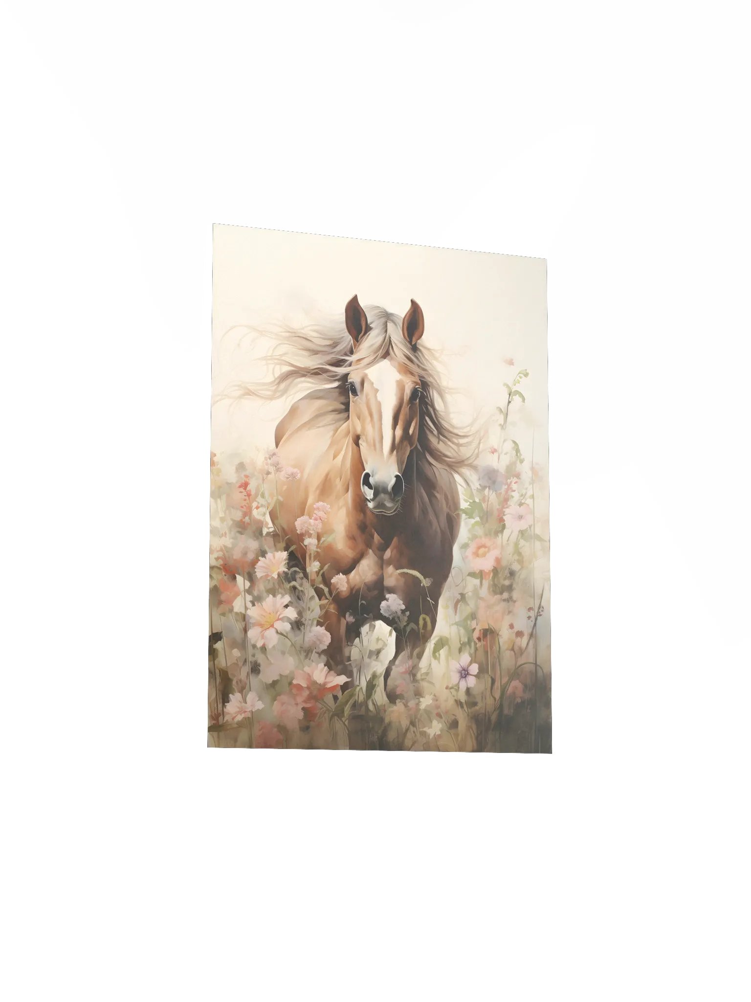 Watercolor Horse in Country Floral Fields product image (4)