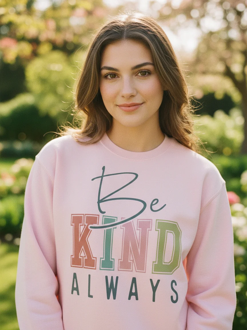 Be Kind Always Sweatshirt | Colorful Positive Message Streetwear product image (5)