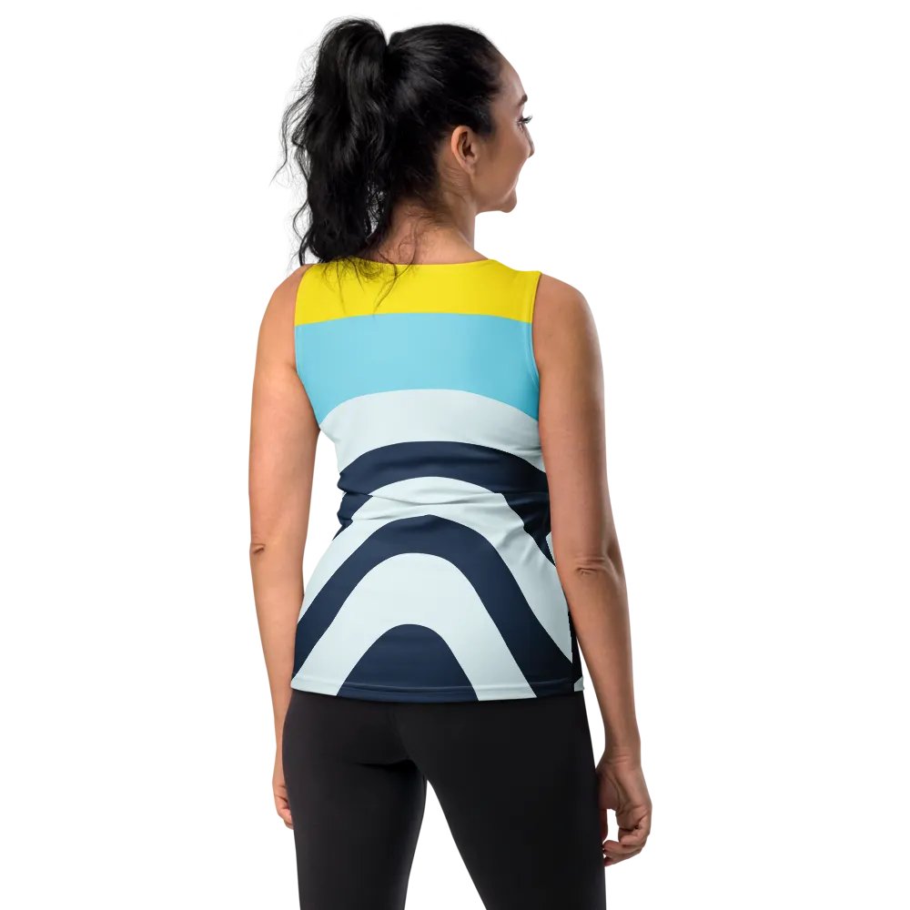 Blue Sunset Waves Women's Tank Top product image (3)
