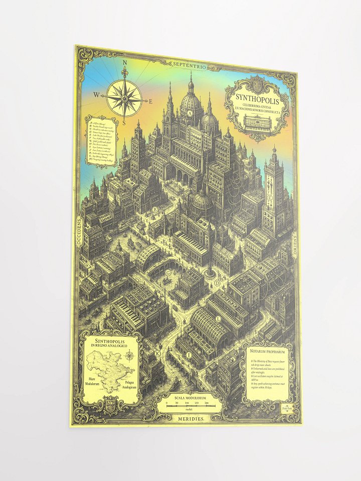 SYNTHOPOLIS number 2 (2 of 2), by Frank Fonik, Techno EDM Matte Paper Poster product image (1)