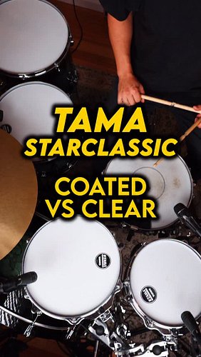 Coated or clear? Which one do you prefer to play with?! 🥁 #drums #drummer #drumkit #tamadrums #tama