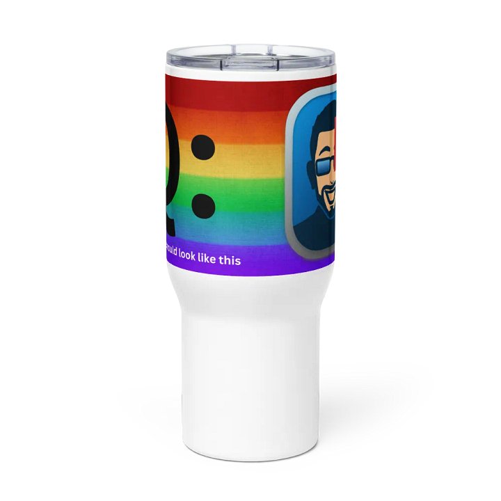 Mr. Moderator Rainbow Travel Mug (25oz) - Left-Handed Edition product image (2)